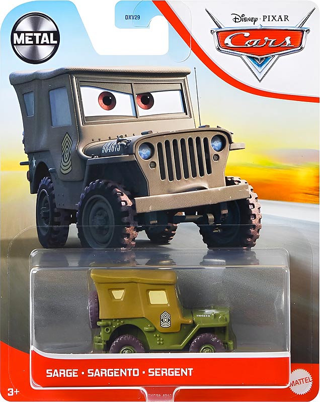 Sarge from the Blue Desert series, Mattel 1:55 diecast on its card