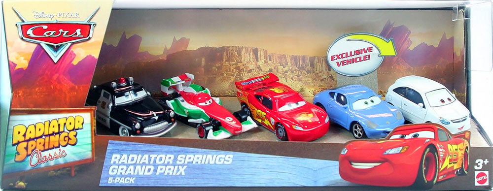 Tom Tach from the Radiator Springs Classic series, Mattel 1:55 diecast on its card