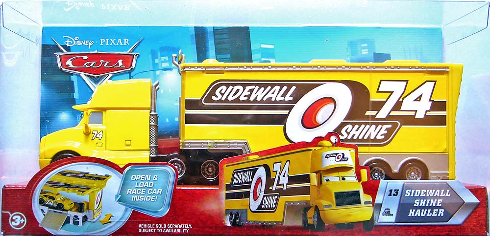 Sidewall Shine Hauler from the Final Lap series, Mattel 1:55 diecast on its card