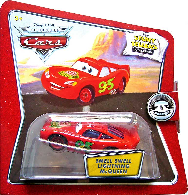 Smell Swell McQueen from the Story Tellers series, Mattel 1:55 diecast on its card