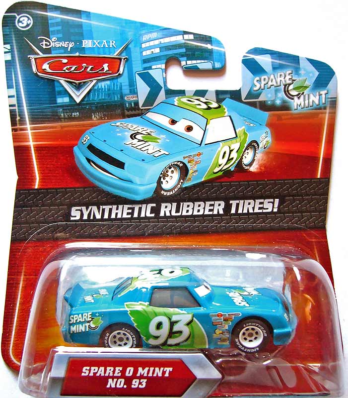 Sparemint (rubber tires) from the Final Lap series, Mattel 1:55 diecast on its card