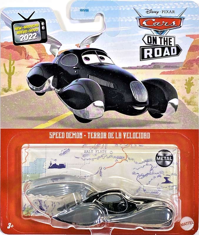 Speed Demon from the Cars on the Road series, Mattel 1:55 diecast on its card