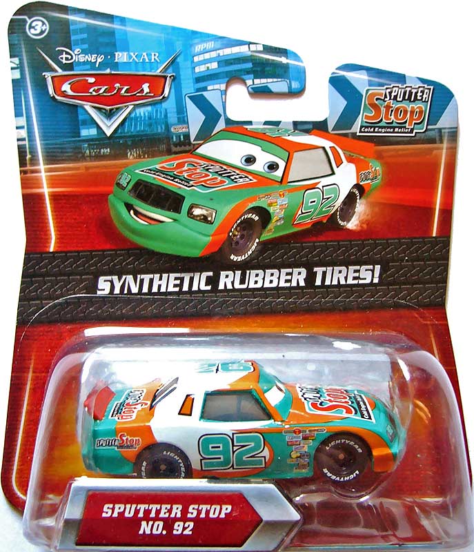 Sputter Stop (rubber tires) from the Final Lap series, Mattel 1:55 diecast on its card