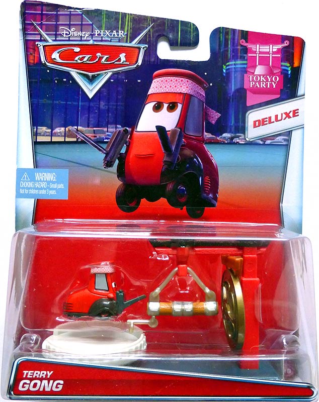 Terry Gong from the Cars 2015 series, Mattel 1:55 diecast on its card