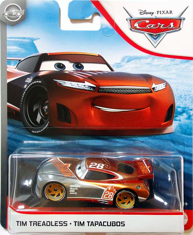 Tim Treadless (silver) from the Blue Desert series, Mattel 1:55 diecast on its card