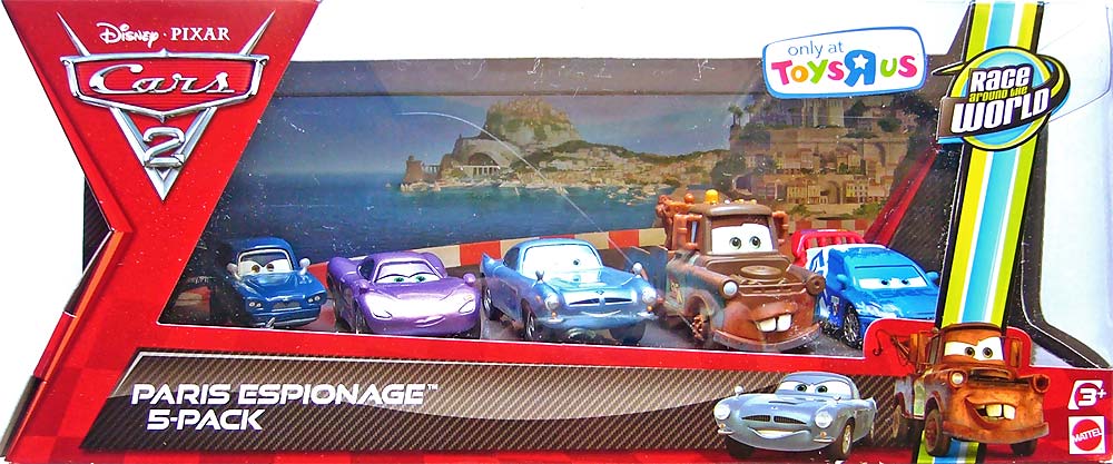 Tomber with Oil Can from the Cars 2 series, Mattel 1:55 diecast on its card