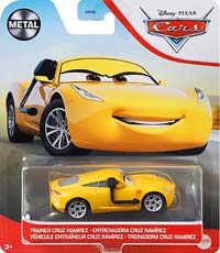 Trainer Cruz Ramirez from the Blue Desert series, Mattel 1:55 diecast on its card