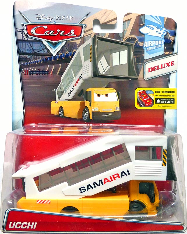 Ucchi from the Cars 2015 series, Mattel 1:55 diecast on its card