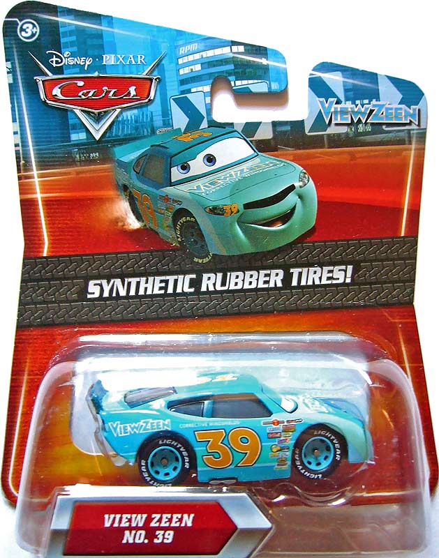 View Zeen (rubber tires) from the Final Lap series, Mattel 1:55 diecast on its card