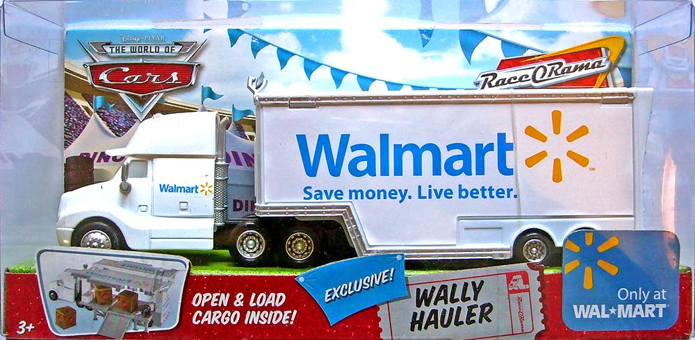 Wally Hauler from the Race O Rama series, Mattel 1:55 diecast on its card