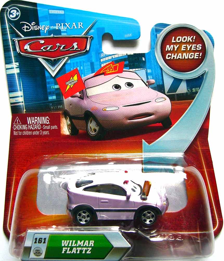 Wilmar Flattz (lenticular) from the Final Lap series, Mattel 1:55 diecast on its card