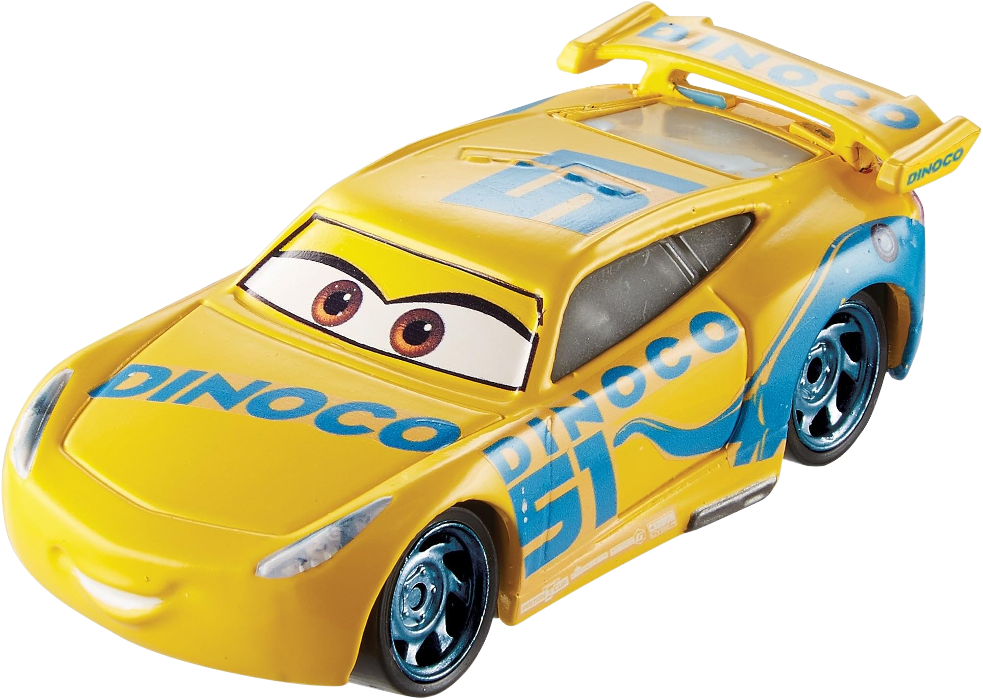 Dinoco Cruz Ramirez (first version), Mattel 1:55 diecast out of the package