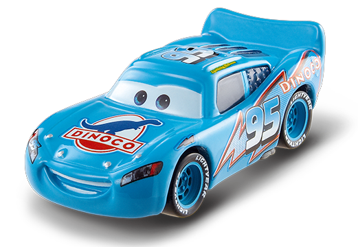 Dinoco McQueen (lenticular v2), Mattel 1:55 diecast out of the package