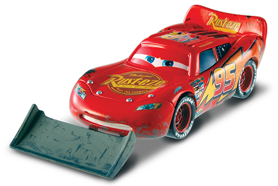 Lightning McQueen with Shovel (lenticular), Mattel 1:55 diecast out of the package