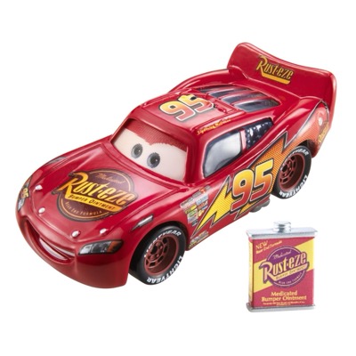 Rust-Eze Lightning McQueen out of the package