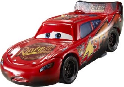 Burnt Lightning McQueen out of the package