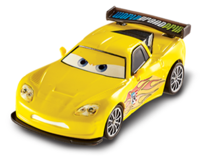 Cars 3 Jeff Gorvette out of the package