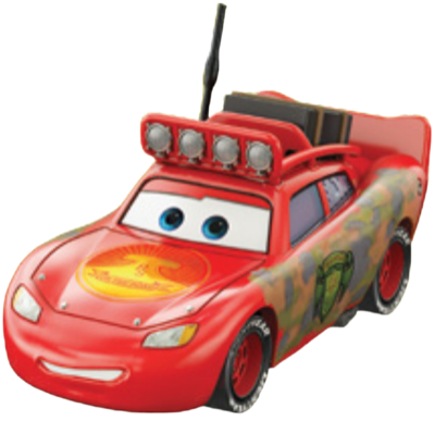 Cryptid Buster Lightning McQueen out of the package