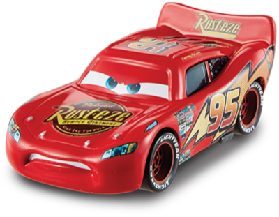 Determined Lightning McQueen out of the package