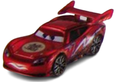 Dragon Lightning McQueen with Metallic Finish out of the package