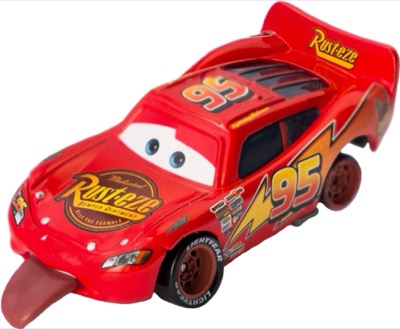 Finish Line Lightning McQueen (lenticular) out of the package