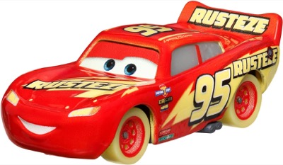 Glow Racer Lightning McQueen out of the package