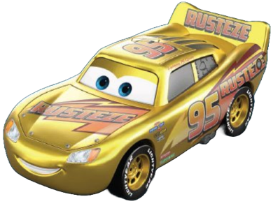 "Golden" Lightning McQueen out of the package