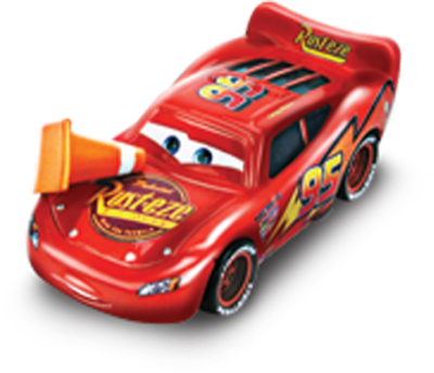 Lightning McQueen with Cone (lenticular) out of the package