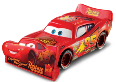 Lightning McQueen with Sign out of the package