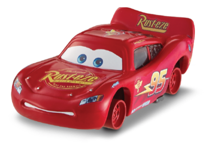 Lightning McQueen with no Tires out of the package