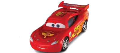 Lightning McQueen with Party Wheels (variant) out of the package