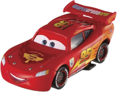 Lightning McQueen with Racing Wheels (unibody variant) out of the package