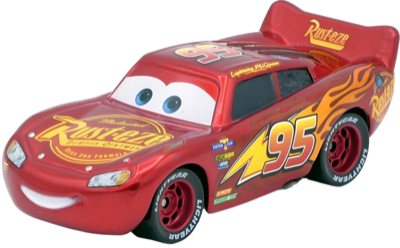 Metallic Cars 3 Lightning McQueen out of the package