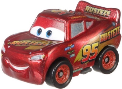 Rust-Eze Lightning McQueen with Metallic Finish out of the package