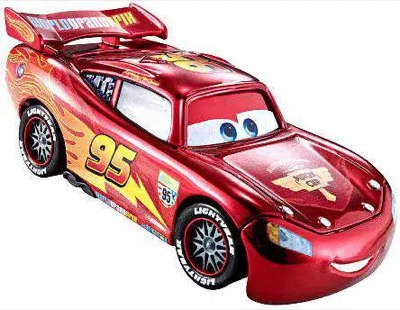 Lightning McQueen with Metallic Finish out of the package