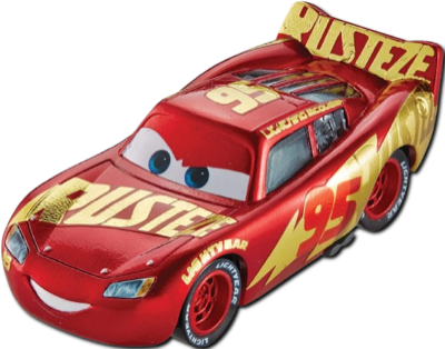 Rust-Eze Racing Center Lightning McQueen out of the package