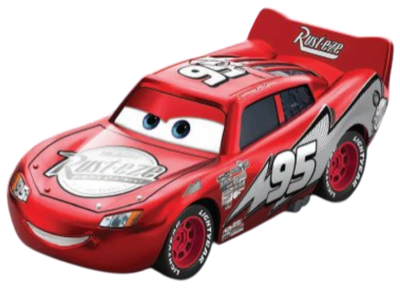 Racing Red Lightning McQueen out of the package