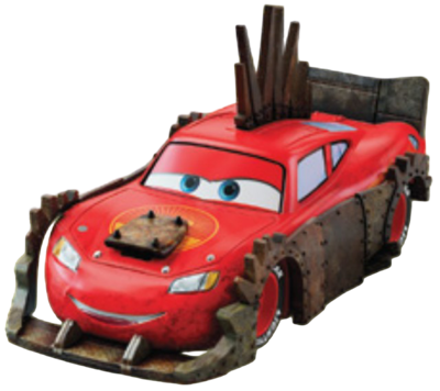 Road Rumbler Lightning McQueen out of the package