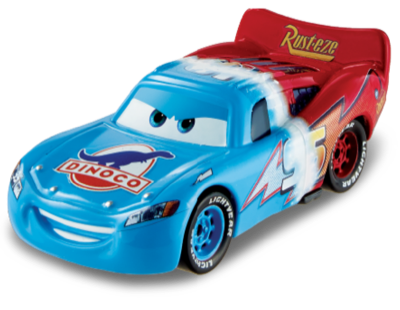 Transforming Lightning McQueen out of the package