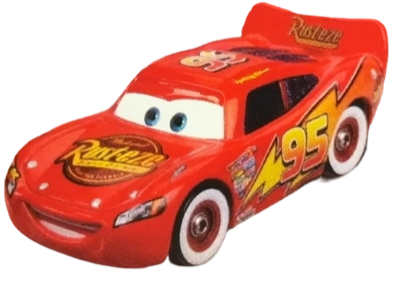 Whitewalls Lightning McQueen (lenticular) out of the package