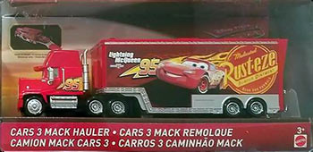 Cars 3 Mack Hauler on its card