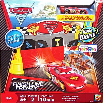 Finish Line Frenzy McQueen (gold) on its card