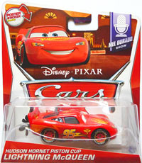 Hudson Hornet Piston Cup Lightning McQueen on its card
