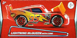 Lightning McQueen with Cone on its card