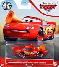 Lightning McQueen with Cone on its card