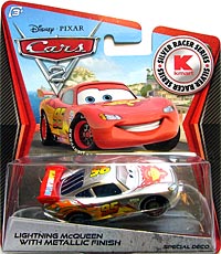 Lightning McQueen with Metallic Finish (Silver) on its card