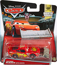 Lightning McQueen with Shovel on its card