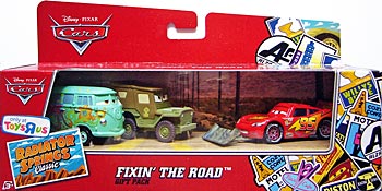 Lightning McQueen with Shovel on its card