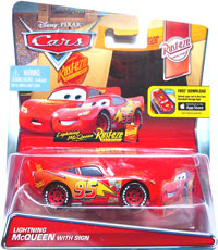 Lightning McQueen with Sign on its card