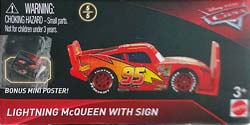 Lightning McQueen with Sign on its card